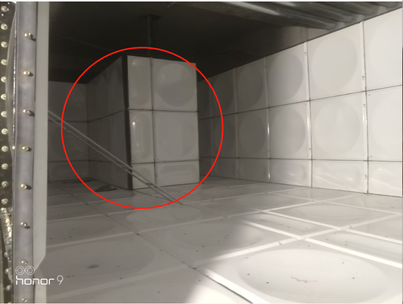 深州市異形101.25立方搪瓷鋼板水箱